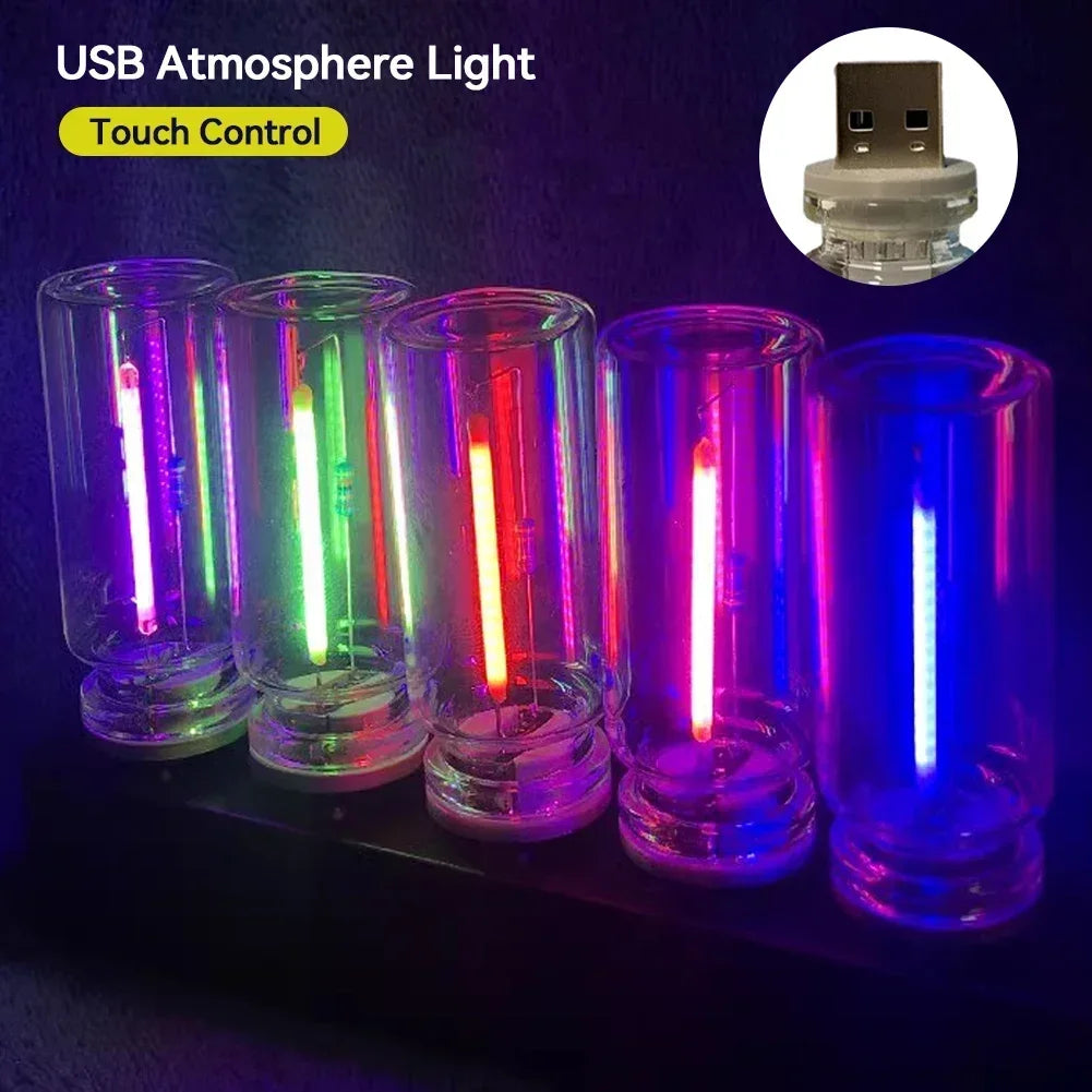 Car USB Night LIght Touch Dimmable LED Filament Lamp